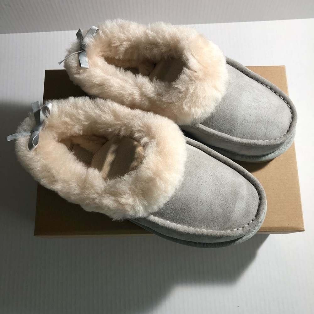Ugg Grove moccasin slippers gray nib size *RARE* - Picture 8 of 8